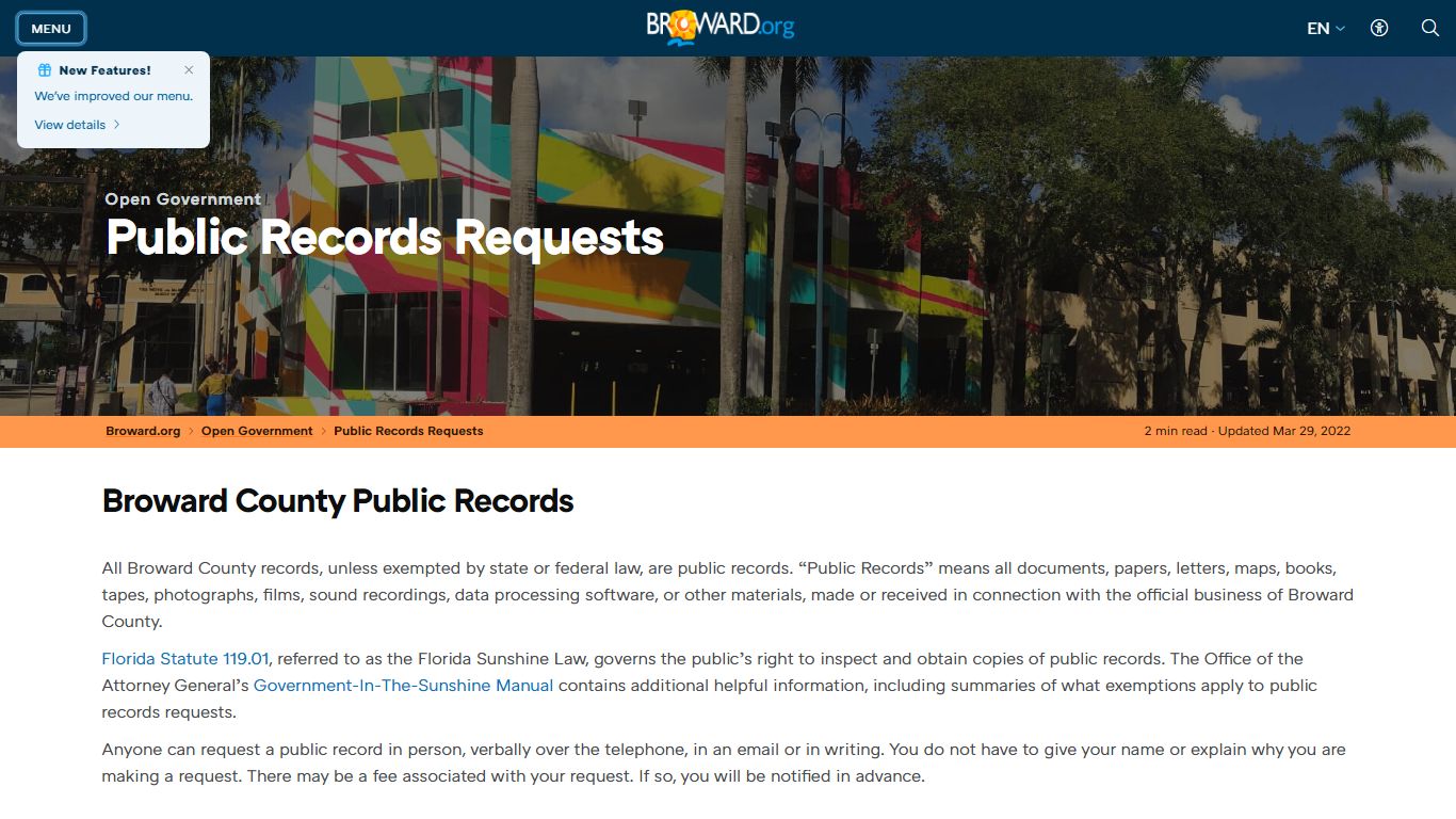 Public Records Requests Public Records Requests - Broward County, Florida